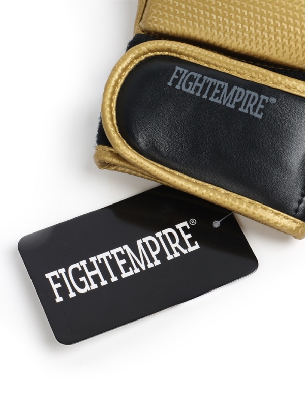 Перчатки для ММА боевые FIGHT EMPIRE, GOLD, чёрно-жёлтые, размер L