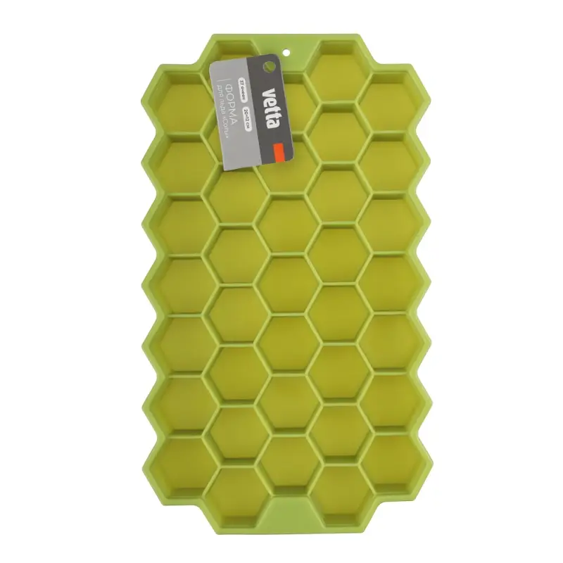 VETTA Форма силиконовая для льда 20х12см, 37 ячеек, "Соты", 3 цвета