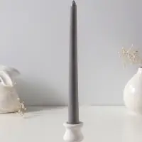 Набор свечей античных 25 см, 2 шт., 58 г, 7 ч, серый