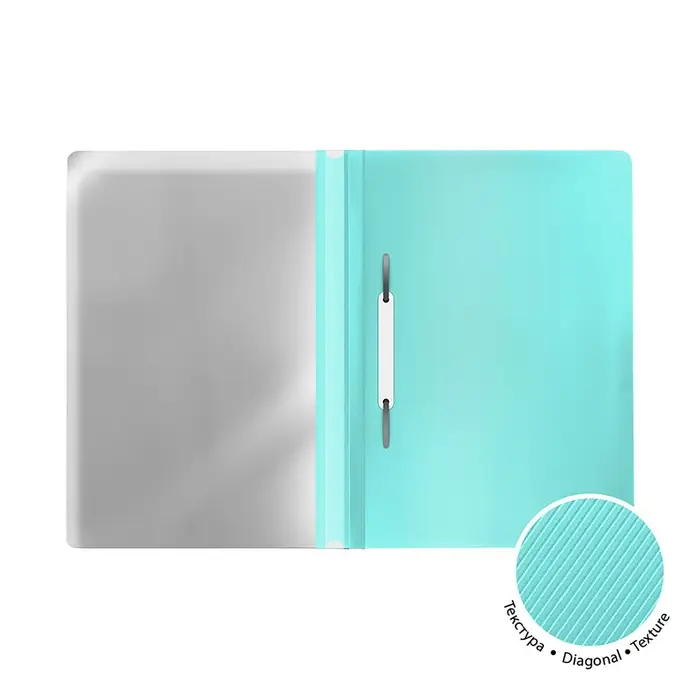 Папка-скоросшиватель A4, 180 мкм, ErichKrause "Diagonal Pastel", с перфорацией, с тиснением "диагoналь", микс