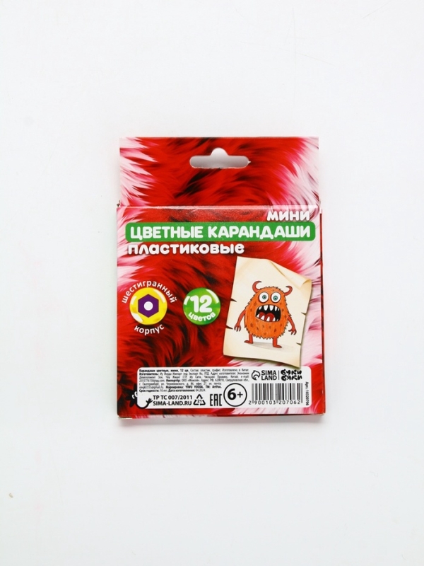 Цветные карандаши, 12цв мини, шестигранные БукиБяки Цветные карандаши, 12цв мини, шестигранные БукиБяки
