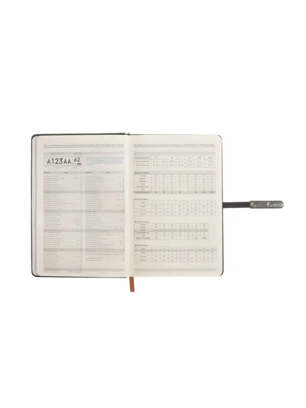 Ежедневник недатированный формат А5, с хлястиком, 112л, линия, пвх, Узор Черный Ежедневник недатированный формат А5, с хлястиком, 112л, линия, пвх, Узор Черный