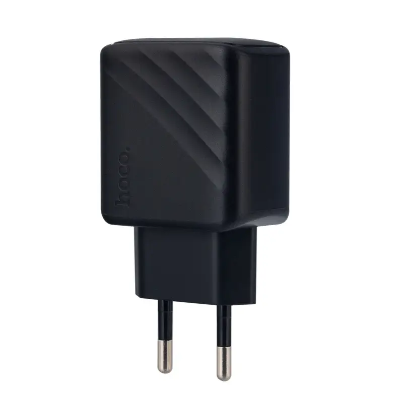 Сетевое зарядное устройство с кабелем USB на Type-C Q.C 3.0 CS21A HOCO черное