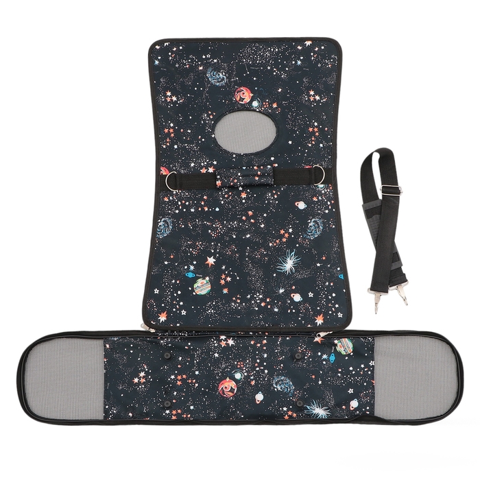 Сумка-переноска каркасная  Сумка-переноска каркасная "Звёздное небо", размер M, 40 х 21 х 27 см, чёрная