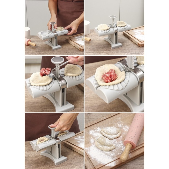 Машина для лепки пельменей и вареников, 20×12×17,5 см, диаметр внешний 8 см, внутренний 6 см Машина для лепки пельменей и вареников, 20×12×17,5 см, диаметр внешний 8 см, внутренний 6 см