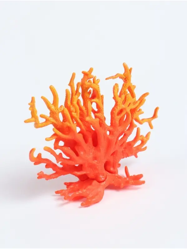 Коралл пластиковый, малый, 16&times;13 см, оранжевый