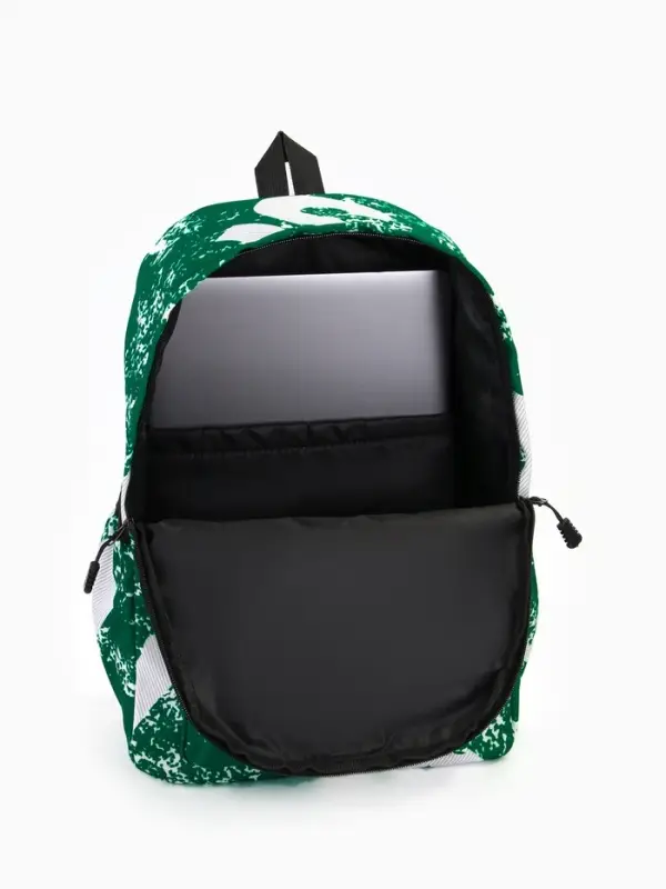 Рюкзак молодёжный на молнии, с карманами, размер 30&times;13&times;42 см, зелёный