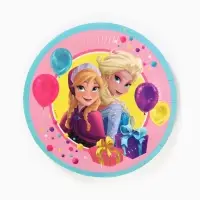 Посуда одноразовая бумажная, на 10 персон, стаканы, тарелки, скатерть, Холодное сердце