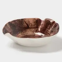 Салатник Magistro Wood, 350 мл, d=16.6 см, фарфор, коричневый