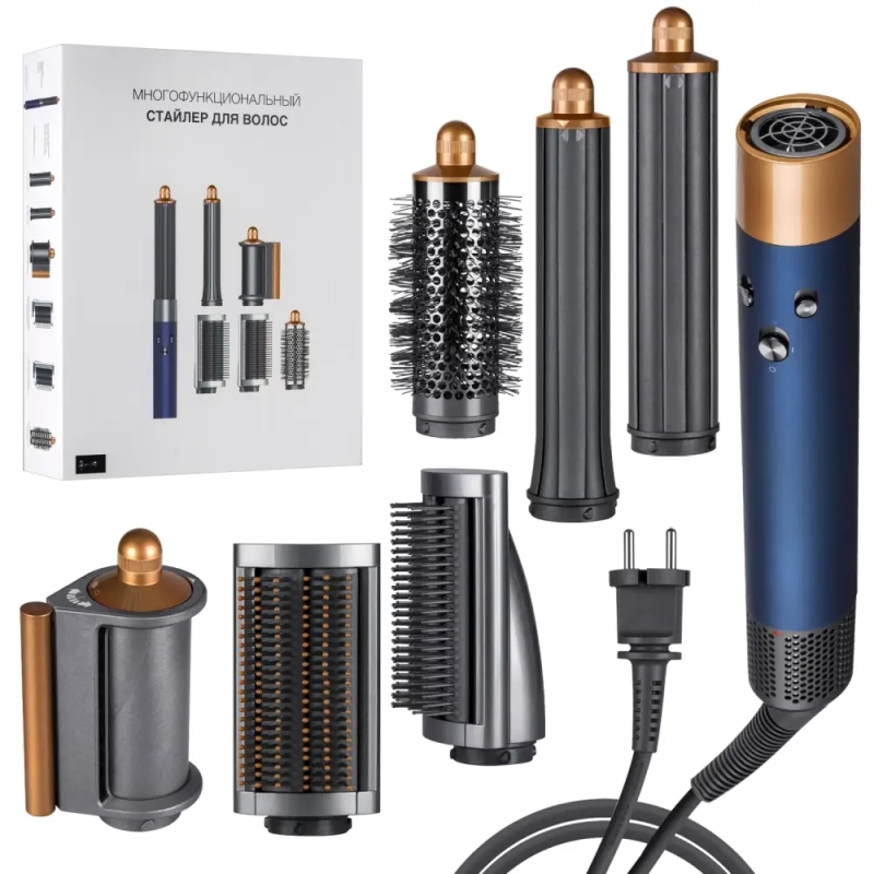 Набор Стайлер синий с золотом