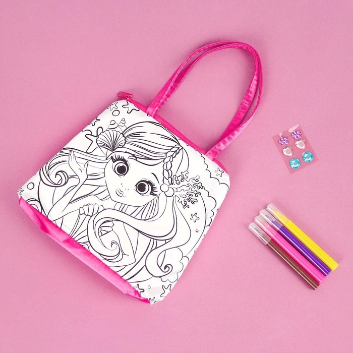 Сумка-раскраска «Русалочка», с фломастерами Сумка-раскраска «Русалочка», с фломастерами