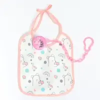 Набор детских слюнявчиков Крошка Я, 4 шт. + подарок, 20&times;17 см, цвет розовый, серый