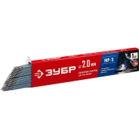 Электроды ЗУБР МР-3 рутил, d2,0х300мм, 1кг, коробка (40011-2.0)