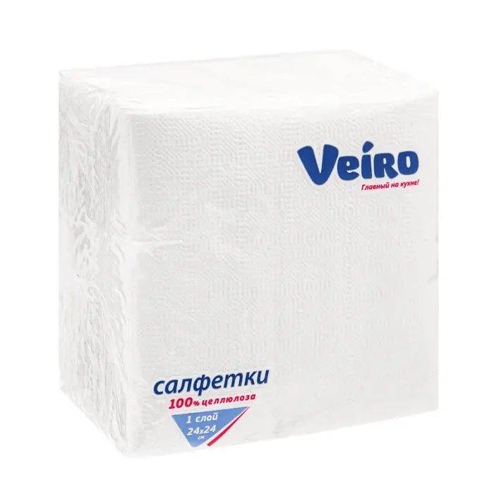 Салфетки бумажные Veiro, сезонные, белые, 100 шт.