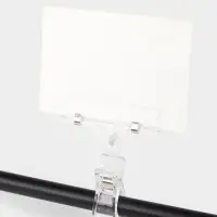 Ценникодержатель с зажимом, d=2 см, 8&times;2.7&times;10.6 см, прозрачный