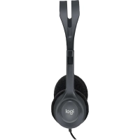 Гарнитура проводная Logitech Headset H111 Stereo grey каб.1.8м (981-000588)