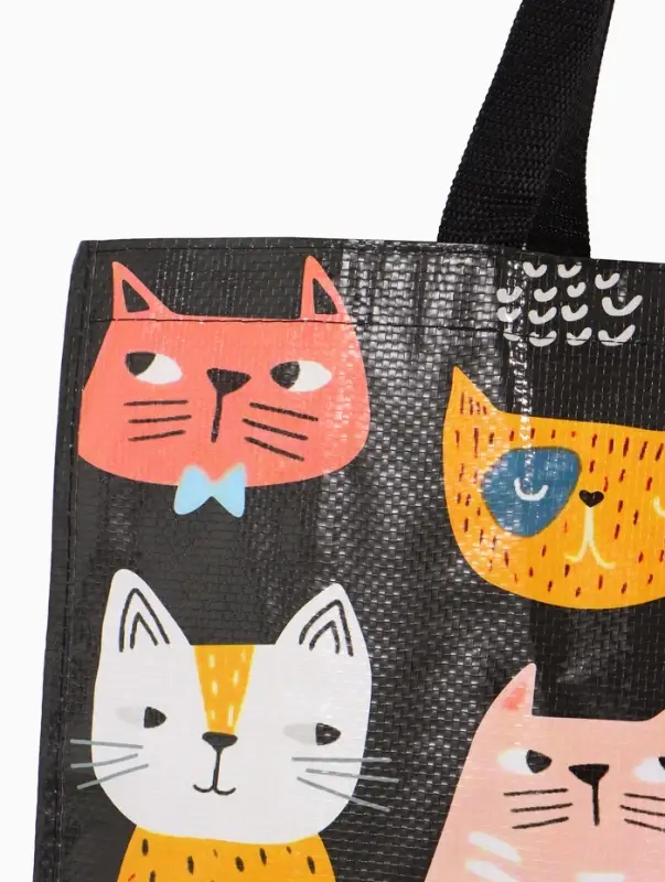 Сумка хоз Котики, 45*20*37, отдел без молнии, черный Сумка хоз Котики, 45*20*37, отдел без молнии, черный