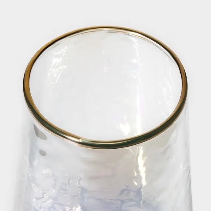 Бокалы для шампанского Magistro &laquo;Дарио&raquo;, 180 мл, 7&times;27.5 см, набор 6 шт., стекло, перламутровые