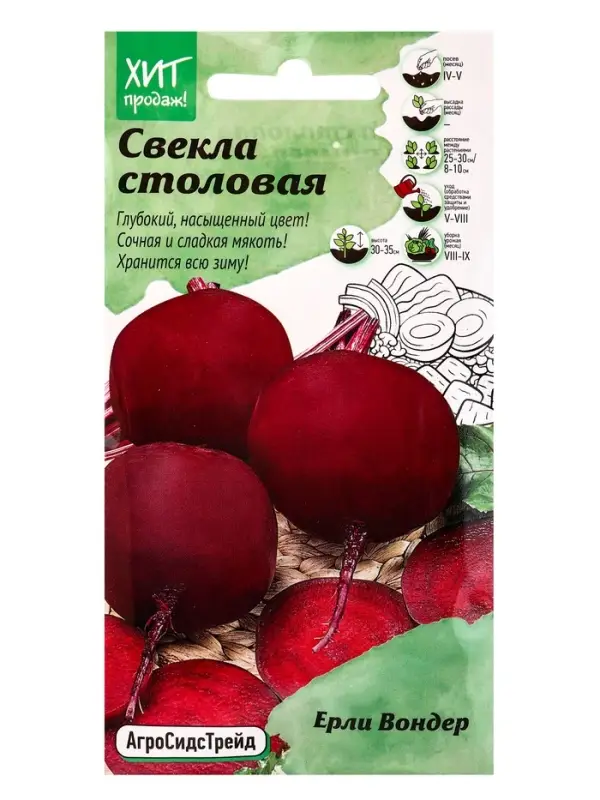 Семена Свекла столовая &laquo;Ерли Вондер&raquo; 2 г