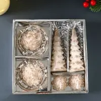 Набор свечей &laquo;Ёлочки и шишки&raquo;, 6 шт., 18.5&times;18.5&times;3.5 см