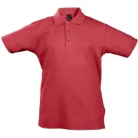 Рубашка поло детская Summer II Kids, красная, на рост 106-116 см
