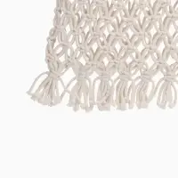 Сумка пляжная, плетёная, клетка 3.5 см, белая