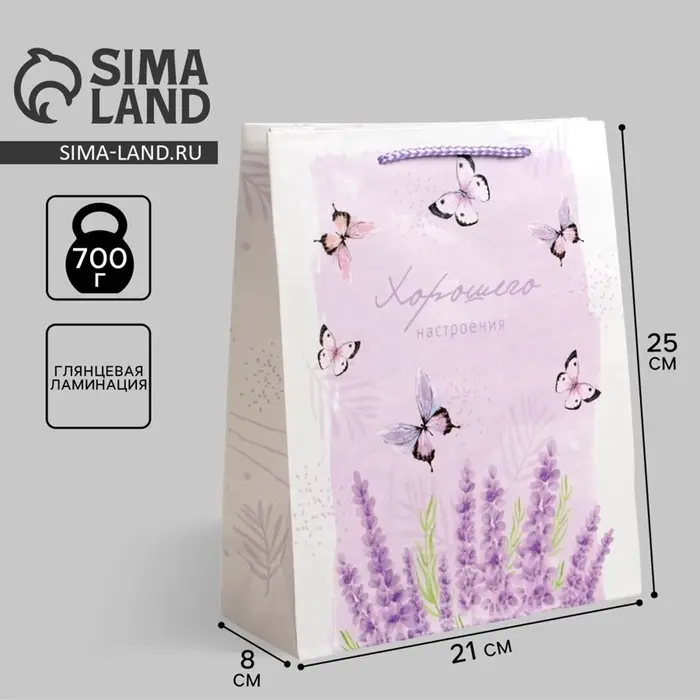 Пакет подарочный ламинированный, упаковка, Special for you, ML 21&times;25&times;8 см