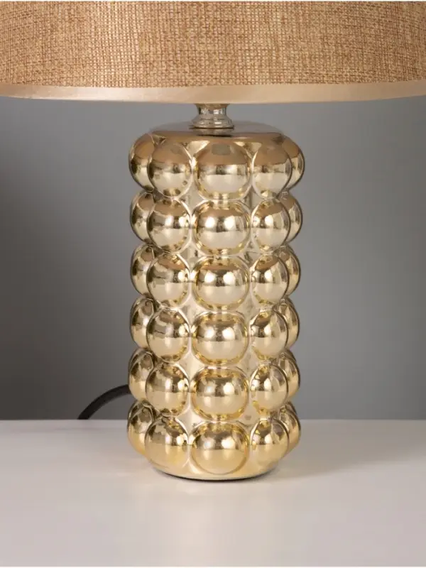 Лампа настольная RISALUX &laquo;Бабл&raquo;, 40 Вт, Е14, золотистая, 22&times;22&times;32 см