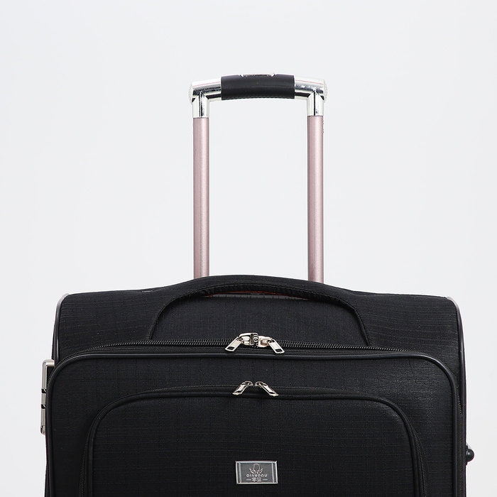 Чемодан большой 95 л (L), отдел на молнии, с расширением, кодовый замок, 4 колеса, 2 наружных кармана, цвет чёрный Чемодан большой 95 л (L), отдел на молнии, с расширением, кодовый замок, 4 колеса, 2 наружных кармана, цвет чёрный