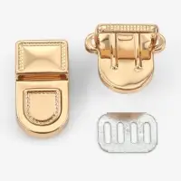 Застёжка для сумки, 2.5&times;3.1 см, цвет золотой