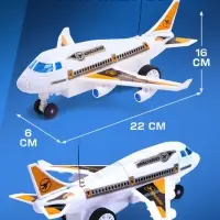 Самолет на радиоуправлении &laquo;Лайнер&raquo;, световые эффекты, работает от батареек, цвет белый