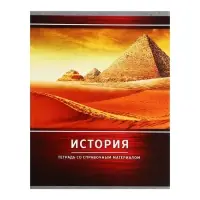 Предметная тетрадь по истории Calligrata &laquo;Металл&raquo;, 48 листов, в клетку, со справочным материалом, обложка из мелованного картона