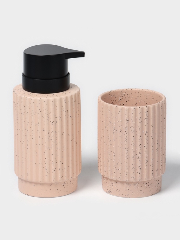 Набор для ванной Набор для ванной "Крошка" 3 предмета (дозатор для мыла, стакан, мыльница)