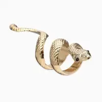 Кольцо &laquo;Змея&raquo;, ребристая, цвет золото, безразмерное