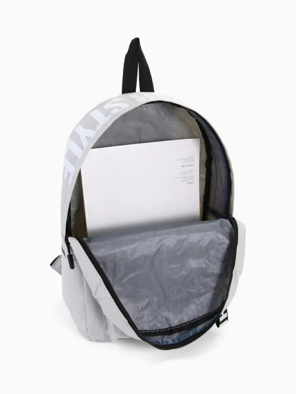 Рюкзак молодёжный на молнии, с карманами, размер 27&times;10&times;37.5 см, серый