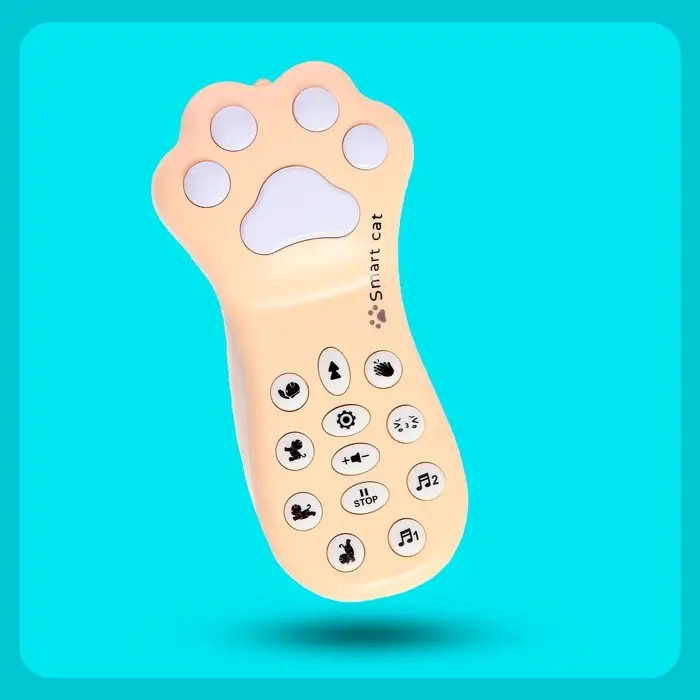 Робот кот &laquo;Пультовод&raquo; ZHORYA, на пульте управления, интерактивный: сенсорный, звук, свет, на батарейках, на русском языке, синий