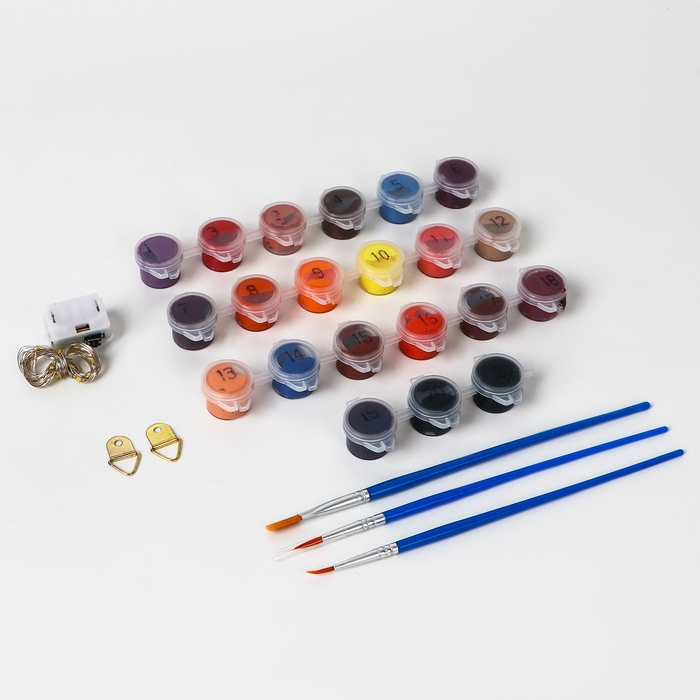 Картина по номерам с подрамником и гирляндой «Вечер в Венеции», 30 х 40 см Картина по номерам с подрамником и гирляндой «Вечер в Венеции», 30 х 40 см