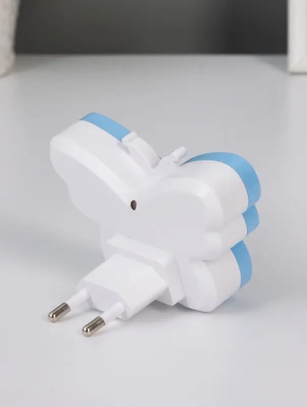 Ночник RISALUX &laquo;Бабочка&raquo;, LED, 1 Вт, синий, 9&times;6&times;6 см