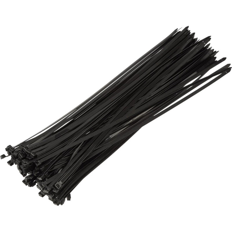 Хомут стяжка нейлоновая Topfort 8х500 (7,6х500 мм) чёрный 100 шт/уп