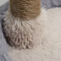 Лежанка с когтеточкой &laquo;Пижон&raquo;, 55&times;36&times;47 см, овальная, серая