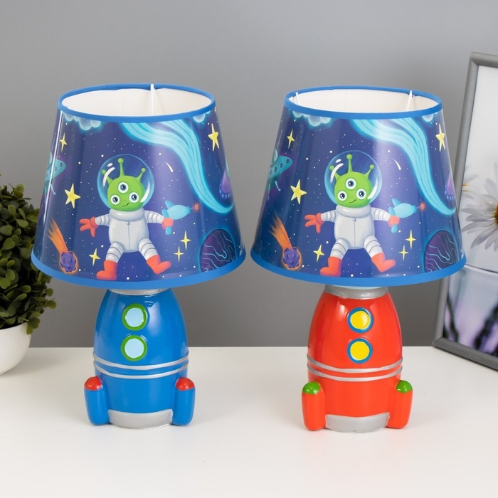 Настольная лампа  Настольная лампа "Космический корабль " Е14 15Вт МИКС 20х20х31 см RISALUX