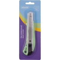 Нож универсальный Attache 18 мм пластиковый мет направл. зелён