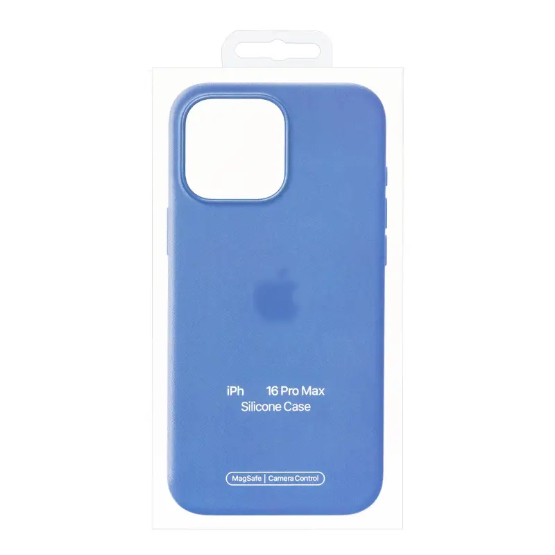 Чехол для iPhone 16 Pro Max Silicone Case 100% ORG Periwinkle (MagSafe + анимация NFC) c LOGO