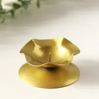 Подсвечник "Кувшинка Н" металл 7,3х3,5 см, золото