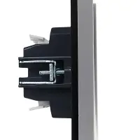 FORTE&PIANO Выключатель 2-клавишный проходной с индикацией 10А FP508 сталь IEK