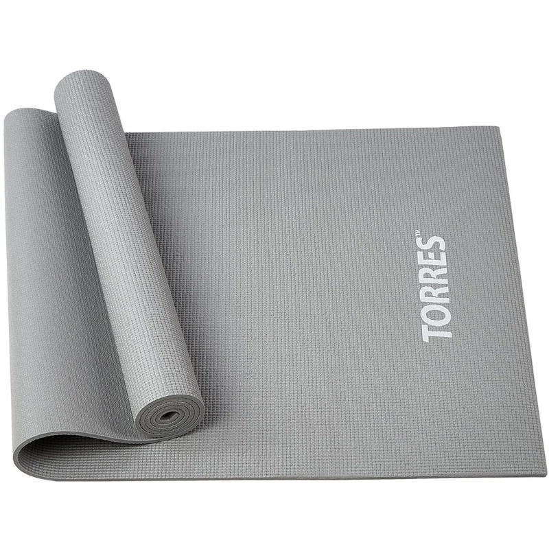 Коврик для йоги TORRES Relax 6, YL12236G, PVC 6 мм,серый