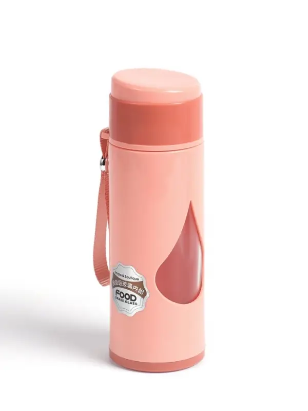 Бутылка для воды &laquo;Капля&raquo;, 500 мл, 21.5&times;7.3 см, стеклянная, МИКС