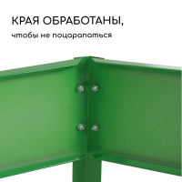 Клумба оцинкованная, 50 × 15 см, ярко-зелёная, «Терция», Greengo