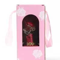 Шкатулка декоративная &laquo;Роза Love&raquo;, с подсветкой, 3хААА,, LN1445, 10&times;10&times;20.5 см, красный