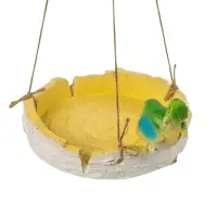Садовая фигура из гипса &laquo;Кормушка с птичкой&raquo;, подвесная, 17&times;17&times;8 см
